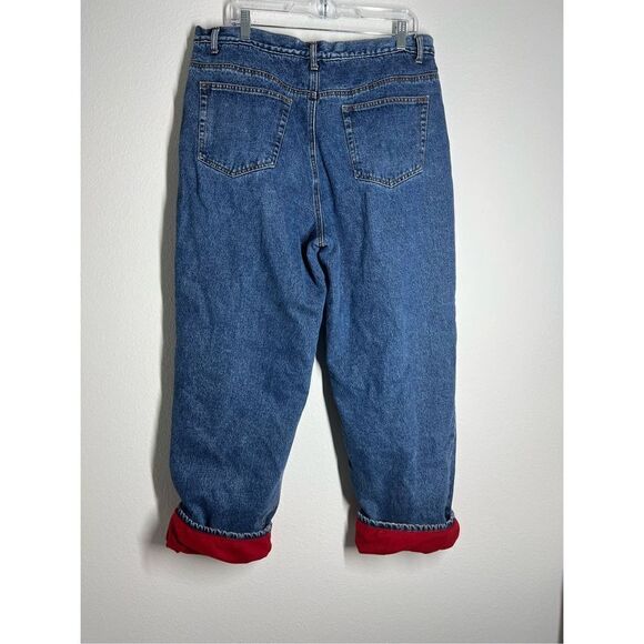 Vintage Guide Series Fleece Lined Blue Jeans Relaxed Fit Cozy Warm Size 38 X 30 - Picture 2 of 11